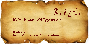 Kühner Ágoston névjegykártya